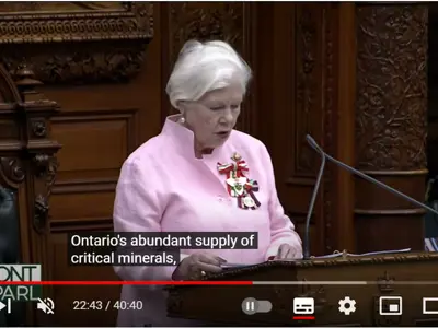 Lt.-Gov. Elizabeth Dowdeswell delivering throne speech